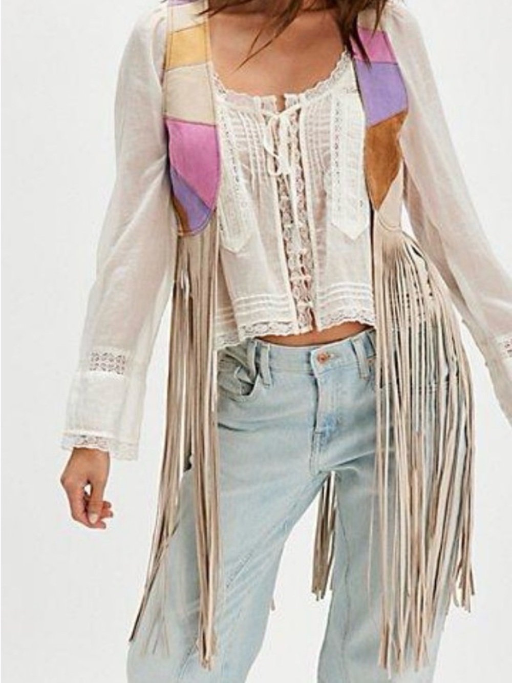 Spell Aquarius Suede fringe vest - Picture 2 of 7